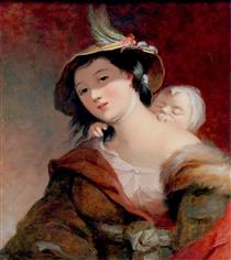 Gypsy Woman and Child, after Murillo - Thomas Sully