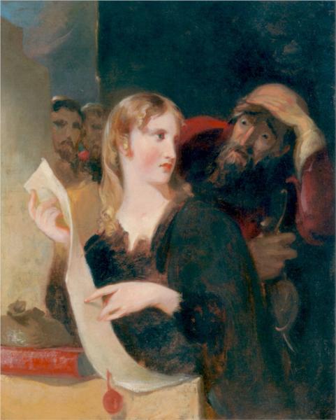 Portia, Merchant of Venice, 1836 - Томас Салли
