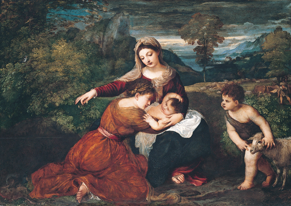 Virgin and Child with Saint and Saint John, c.1530 - Titian