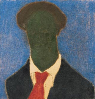 Dark Self-Portrait, 1935 - Lajos Vajda