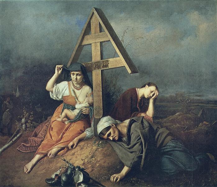 Scene on a Grave, 1859 - Vasili Perov