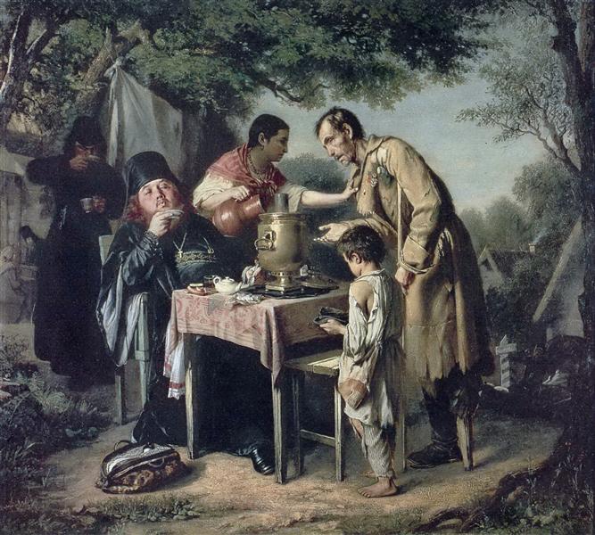 Tea Party at Mytishchi near Moscow, 1862 - Василь Перов