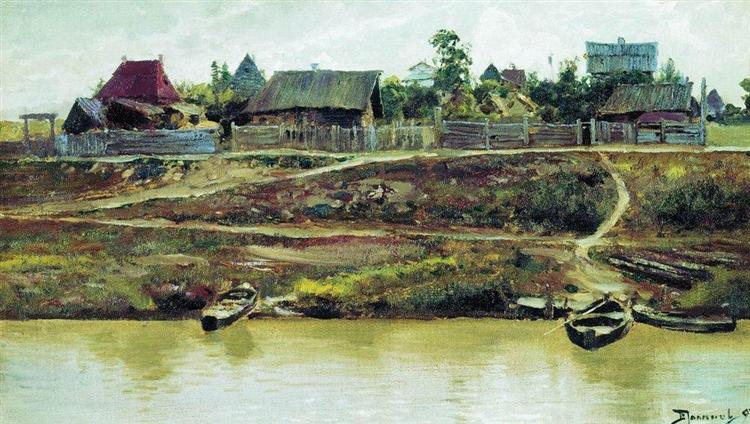 A settlement near Volga, 1897 - Wassili Dmitrijewitsch Polenow