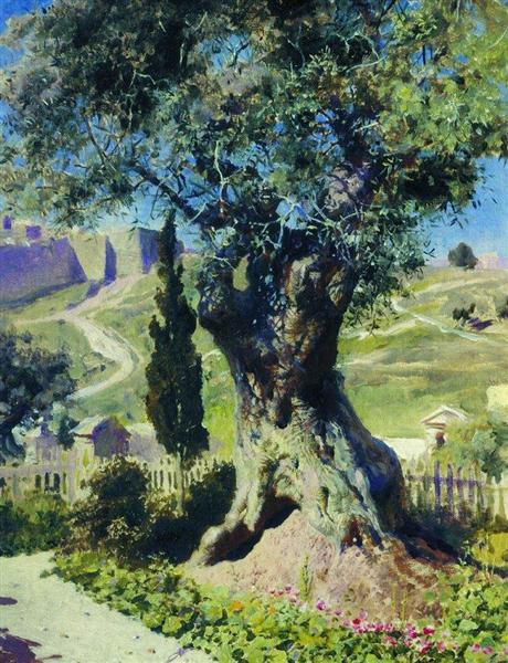 An Olive Tree in the Garden of Gethsemane, 1882 - Wassili Dmitrijewitsch Polenow