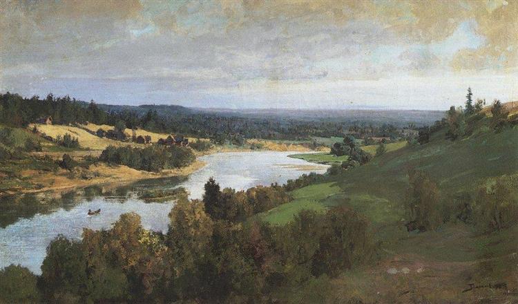 Oyat river, c.1885 - Vassili Polenov