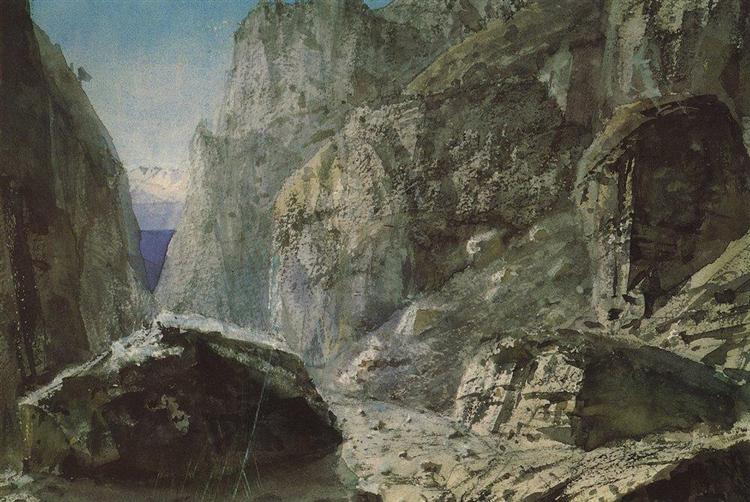 The gorge of the Rocky Mountains, 1897 - Vasily Polenov