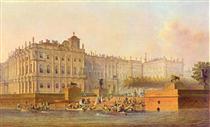 View of the Winter Palace from the west - Василий Садовников