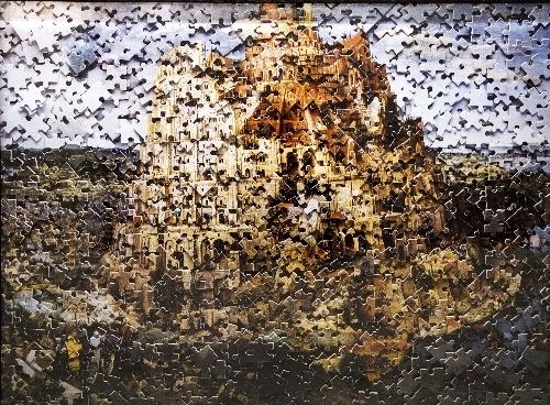 The Tower of Babel, after Pieter Brueghel (Gordian Puzzles), 2007 - Vik Muniz