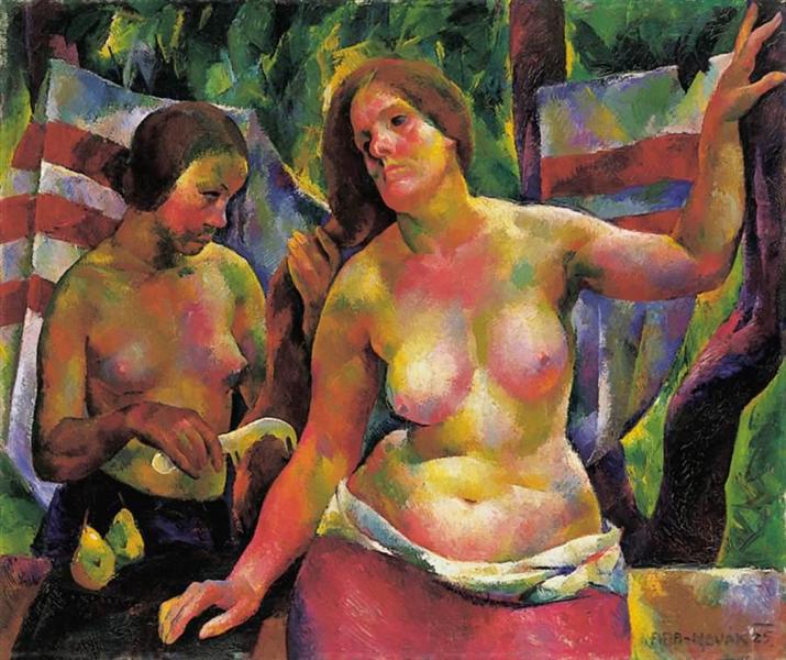 Combing (Woman Combing, The Artist's Wife), 1925 - Vilmos Aba-Novák