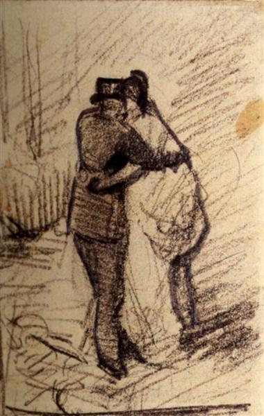 A Man and a Woman Seen from the Back, 1886 - 梵谷