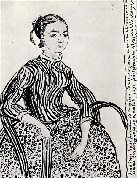 A mousmé, sitting, 1888 - 梵谷