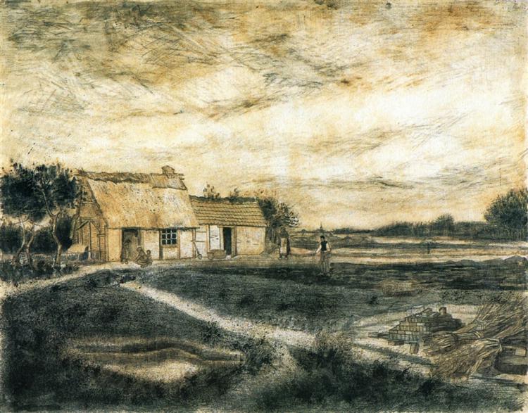Barn with Moss-Covered Roof, 1881 - Vincent van Gogh