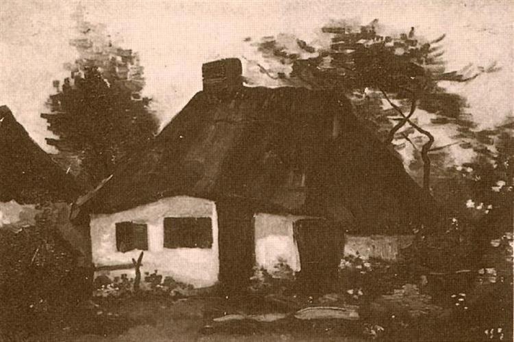 Cottage with Trees, 1885 - 梵谷