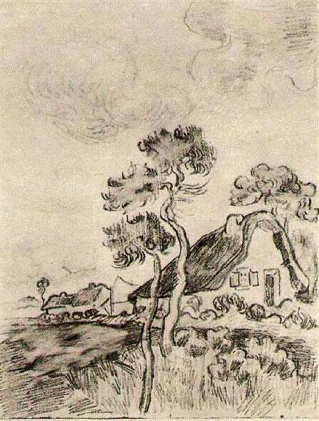 Cottages and Trees, 1890 - Vincent van Gogh