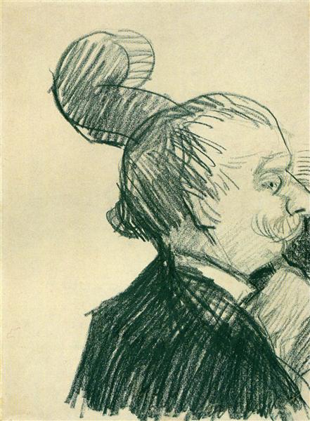 Контрабасист, 1887 - Вінсент Ван Гог