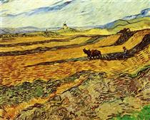 Field and Ploughman and Mill - Vincent van Gogh