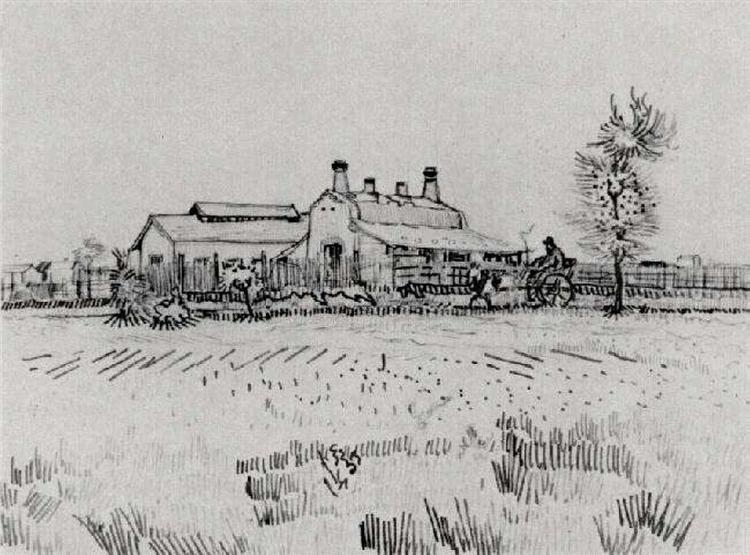 Field with Factory, 1888 - 梵谷