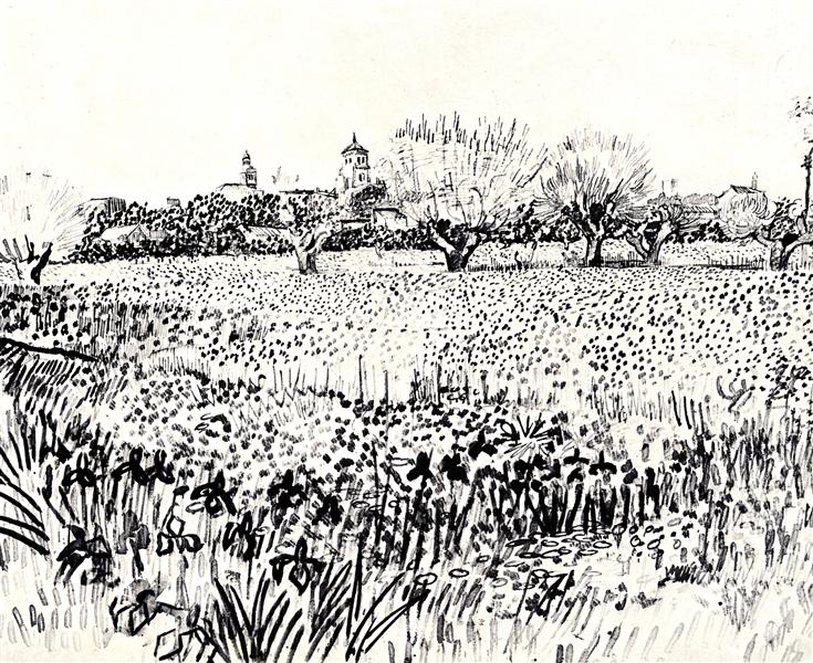 Field with Flowers, 1888 - Вінсент Ван Гог