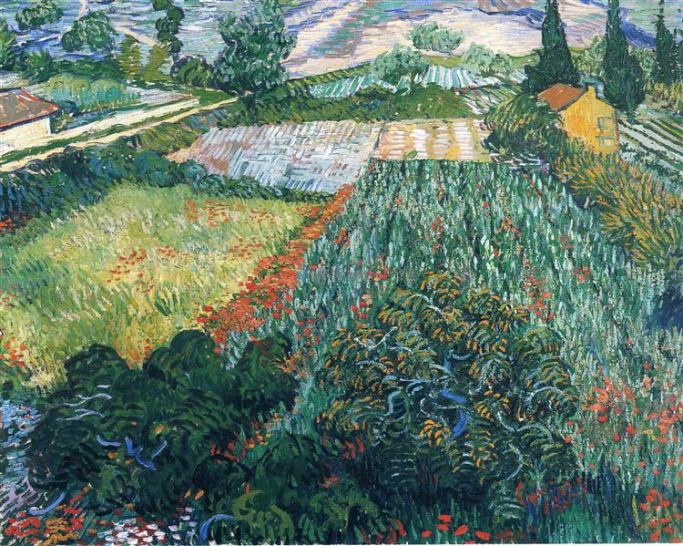 Field with Poppies, 1889 - Винсент Ван Гог