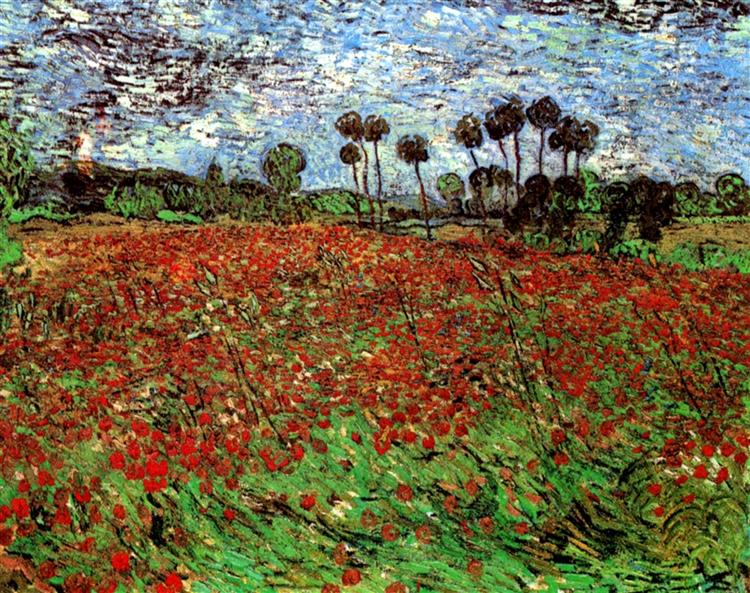 Field with Poppies, 1890 - Винсент Ван Гог