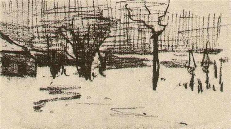 Garden in the Snow, 1885 - Винсент Ван Гог