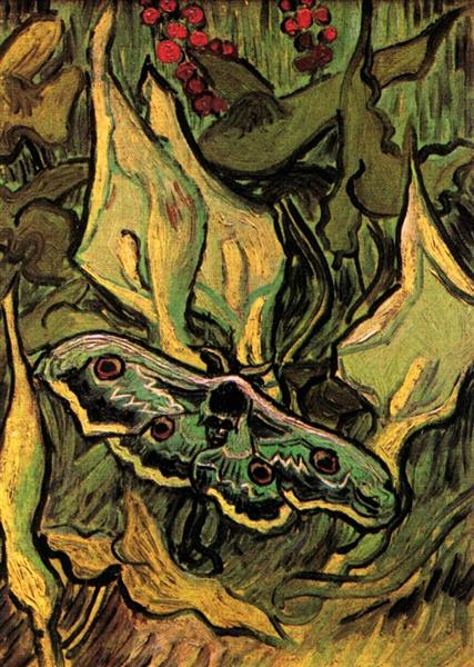 Great Peacock Moth, 1889 - Винсент Ван Гог