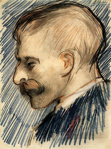 Head of a Man (Possibly Theo van Gogh), 1887 - 梵谷