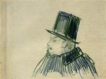 Head of a Man with a Top Hat - Вінсент Ван Гог