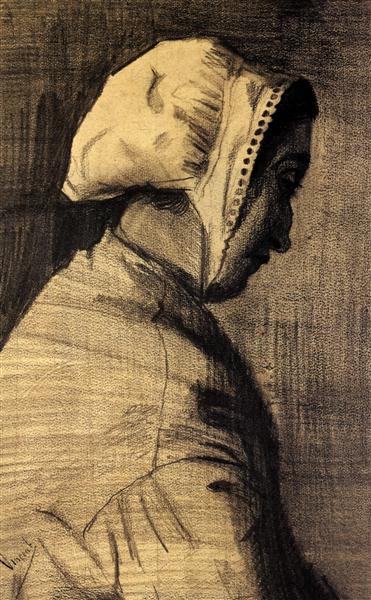 Head of a Woman, c.1883 - 梵谷