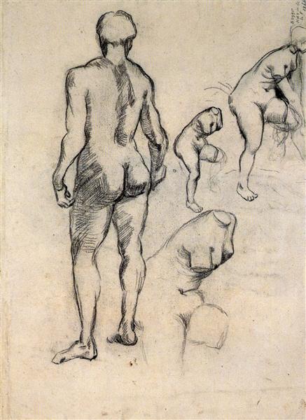 Idol and Sketches of Venus, c.1886 - Вінсент Ван Гог