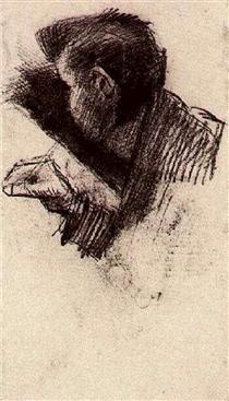 Man, Drawing or Writing - Vincent van Gogh