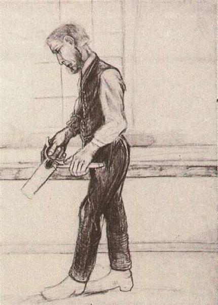Man with Saw, 1881 - Винсент Ван Гог