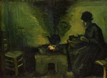 Peasant Woman by the Hearth - Vincent van Gogh