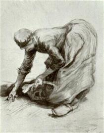 Peasant Woman, Stooping - 梵谷
