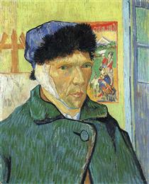 Self Portrait with Bandaged Ear - Винсент Ван Гог