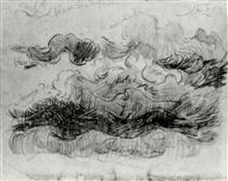 Sketch of Clouds with Colour Annotations - Vincent van Gogh