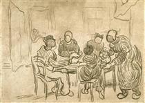 Sketch of the Painting "The Potato Eaters" - Vincent van Gogh