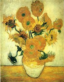 Still Life - Vase with Fourteen Sunflowers - Vincent van Gogh