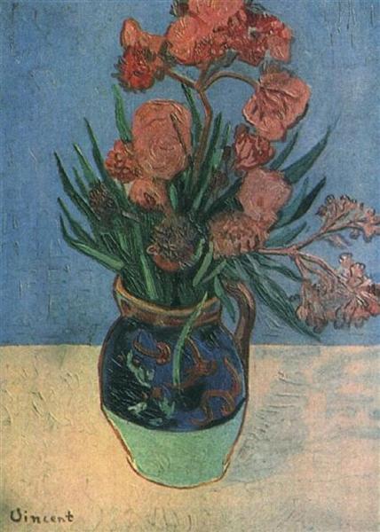 Still Life Vase with Oleanders, 1888 - 梵谷