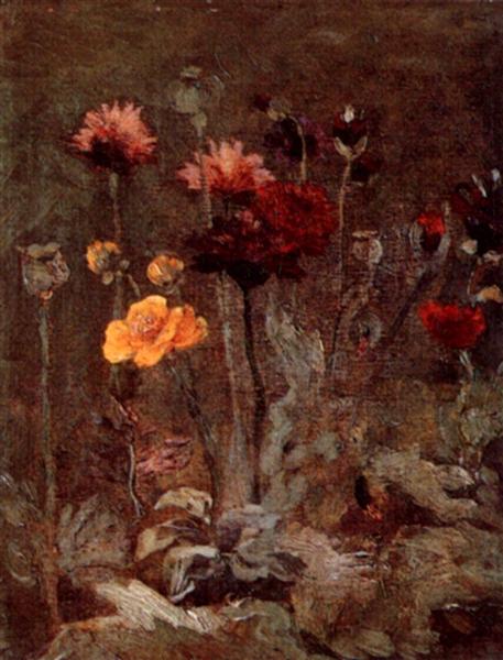 Still Life with Scabiosa and Ranunculus, 1886 - 梵谷