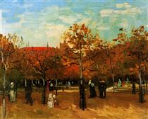 The Bois de Boulogne with People Walking - Vincent van Gogh