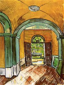 The Entrance Hall of Saint-Paul Hospital - Vincent van Gogh