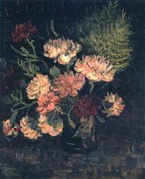 Vase with Carnations - 梵谷