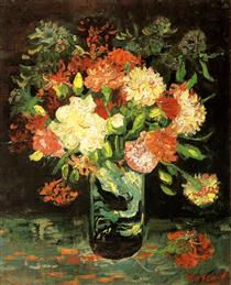 Vase with Carnations - 梵谷