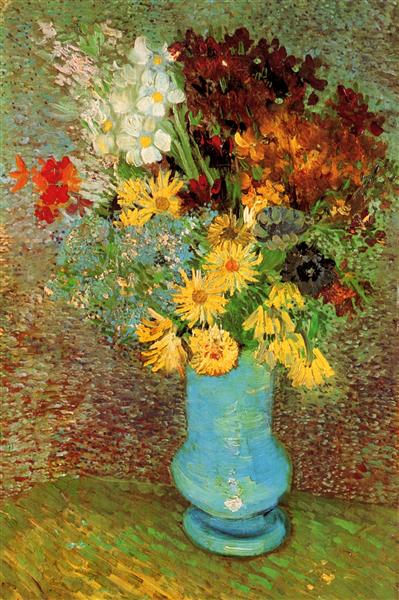 Vase with Daisies and Anemones, 1887 - 梵谷