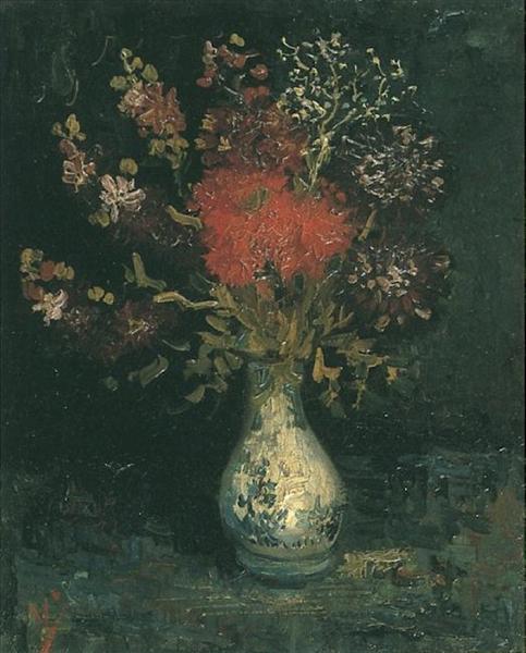 Vase with Flowers, c.1886 - 梵谷