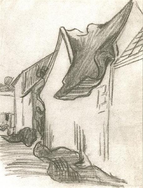 Village Street, Sketch, 1890 - Винсент Ван Гог