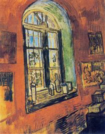 Window of Vincent's Studio at the Asylum - Vincent van Gogh