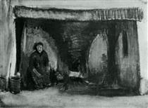 Woman by the Fireplace - Vincent van Gogh