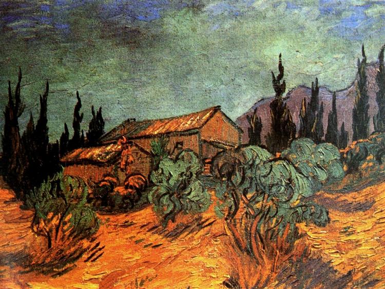 Дерев'яні сараї, 1889 - Вінсент Ван Гог